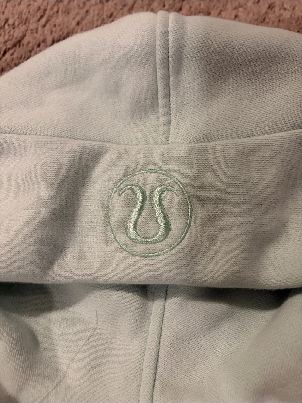 lululemon mint cropped scuba Half-Zip Hoodie